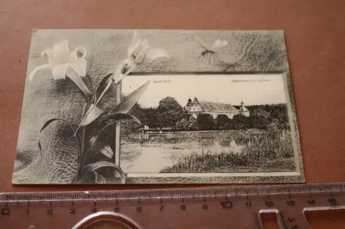 tolle alte Karte - Darmstadt Jagdschloss Kranichstein 1916