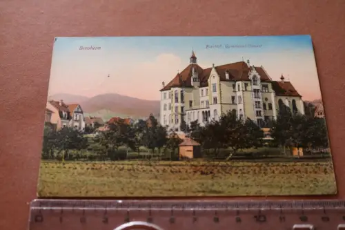 tolle alte Karte - Bensheim Bischöfl. Gymnasial-Convict  1916