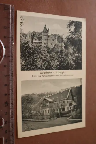 tolle alte Karte - Bensheim Ritter von Marx´sches Besitztum im Schönbergertal 