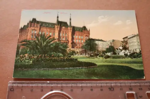 tolle alte Karte - Stettin - Rathaus 1918