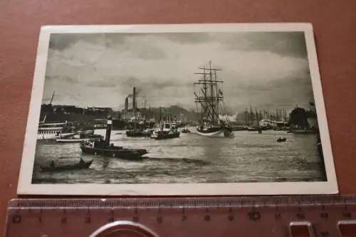 tolle alte Karte - Stettin - Hafen 1918