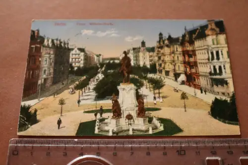 tolle alte Karte - Stettin - Kaiser Wilhelm Straße  1918