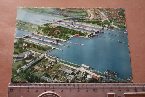 tolle alte Karte - Brunsbüttelkoog Schleusenanlagen 60-70er Jahre ?