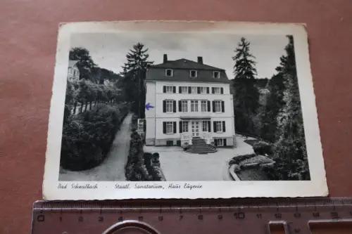 tolle alte Karte - Bad Schwalbach - Haus Eugenie - Sanatorium  1955