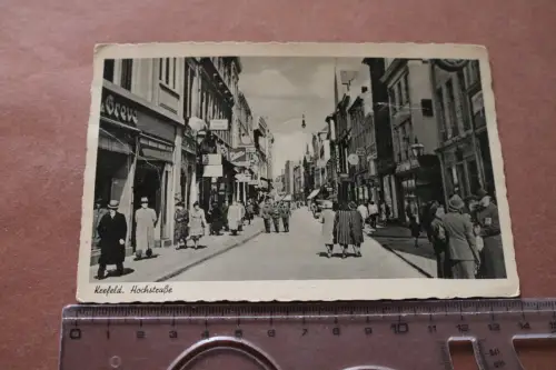 tolle alte Karte - Krefeld Hochstraße  1946