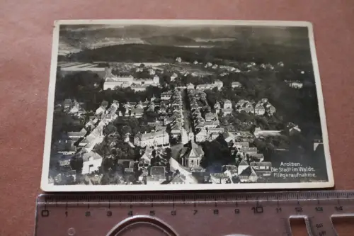 tolle alte Karte - Arolsen - Fliegeraufnahme (3)  30-50er Jahre ?