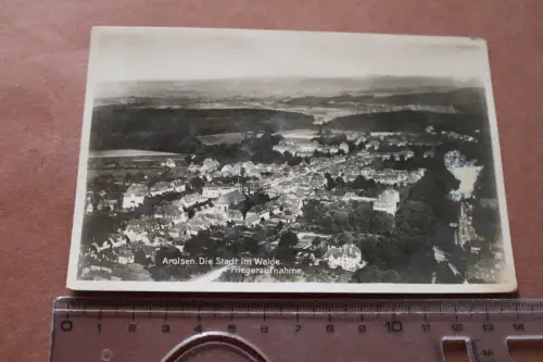 tolle alte Karte - Arolsen - Fliegeraufnahme (4)  30-50er Jahre ?