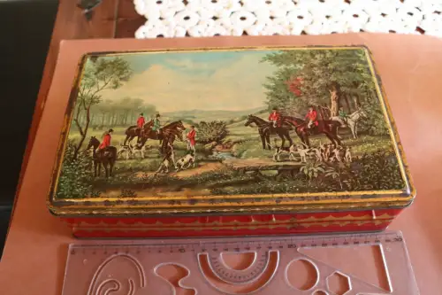 tolle alte Eduscho Blechdose - Jagdszene - Alter ??? 