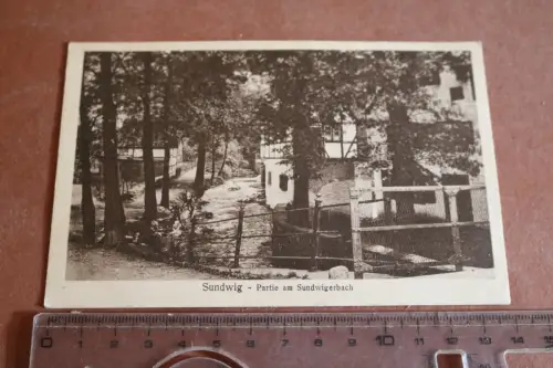 tolle alte Karte - Sundwig - Partie am Sundwigbach 30-40er Jahre ??