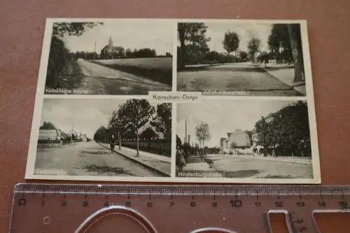tolle alte Karte - Ansichten Korschen Ostpreussen - 30-40er Jahre 