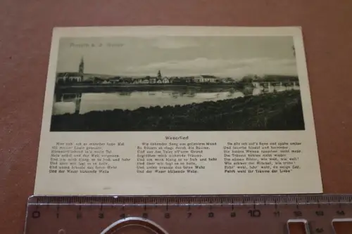 tolle alte Karte - Rinteln a.d Weser - Weserlied 30-50er Jahre ???