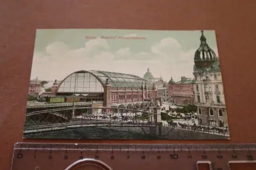 tolle alte Karte - Berlin  Bahnhof Friedrichstrasse   20-30er Jahre 