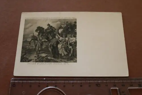 tolle alte Karte - Gemälde - Rathaus Hildesheim - Kaiser Wilhelm der Große 