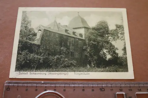 tolle alte Karte - Schloß Schaumburg Wesergebirge - Torgebäude 