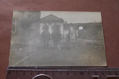 altes Foto - drei Soldaten zu Pferde R.I.R. 73 -  1915 