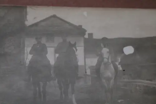 altes Foto - drei Soldaten zu Pferde R.I.R. 73 -  1915 