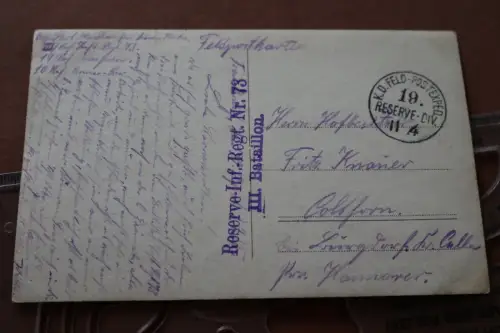 altes Foto - drei Soldaten zu Pferde R.I.R. 73 -  1915 