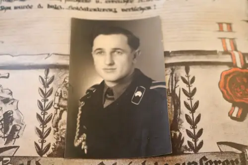 tolle alte Urkunde eines Uffz. eines Panzerjäger Regiments - Nachkriegsausgabe 