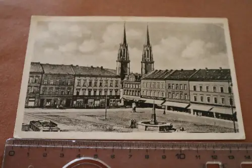 tolle alte Karte - Teppichstadt Oelsnitz  Markt  20-40er Jahre