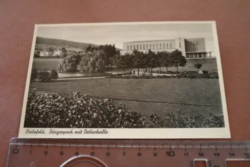 tolle alte Karte -Bielefeld Bürgerpark mit Oetkerhalle 30-50er Jahre ?
