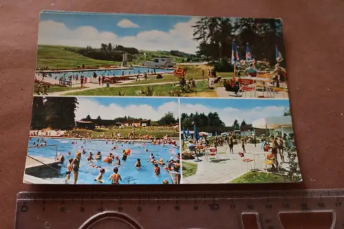 tolle alte Karte -  Freibad Wertingen  60-70er Jahre ? 