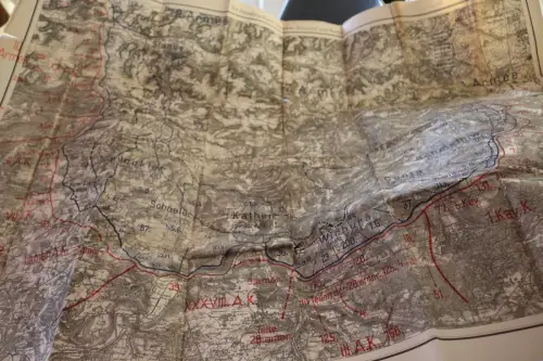 alte große Karte - Die Abwehrschlacht zwischen Soissons und Reims 