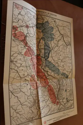 alte Karte - Der Aufmarsch im Westen - nach dem 05. August 1914 (2)