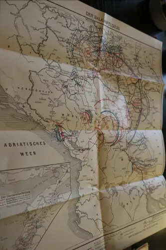 alte Karte - Der Balkanfeldzug 1915