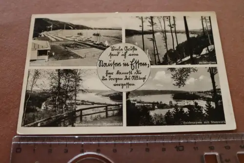tolle alte Karte - Ansichten Baldeneysee Stausee  Essen- 30-40er Jahre ?? 