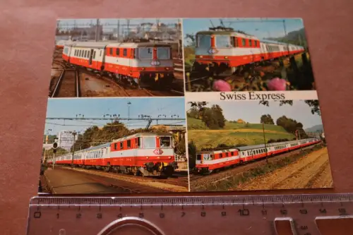 tolle alte Karte - Eisenbahn Personenzug Swiss Express SBB   80er Jahre ?