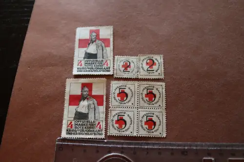 alte Reklamemarken Siegelmarken Rotes Kreuz - 1. Weltkrieg 