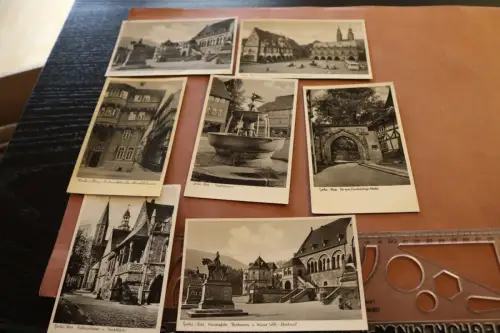sieben tolle alte Karten - Ansichten Goslar - 30-40er Jahre 