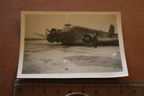 altes Foto  - Bruchlandung einer Junkers JU 52 