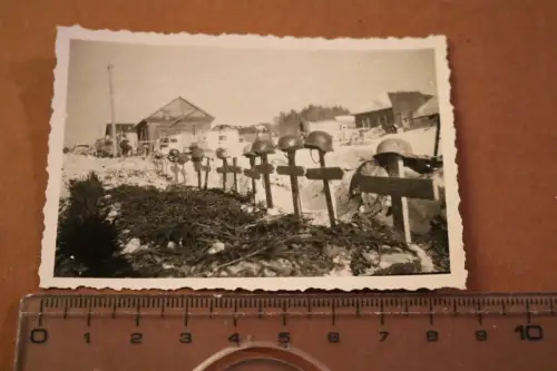 altes Foto - deutsche Soldatengräber - Raum Smolensk Griniki ??? 1942
