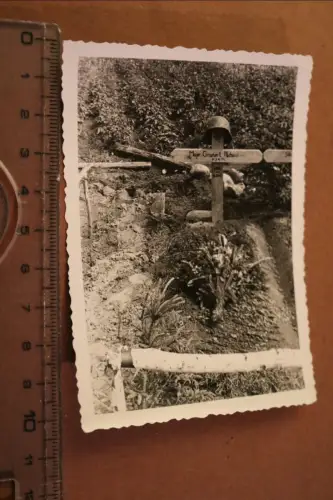 altes Foto - Soldatengrab Major Grunert - Inf.Regt. 78  - 1941 Raum Schigulli Go