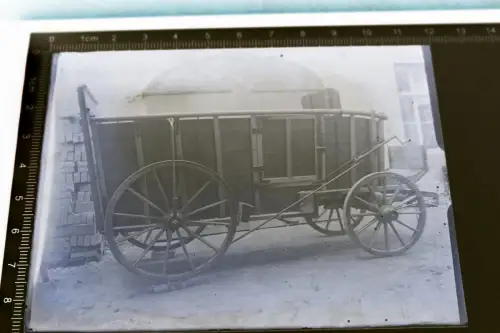 tolles altes Glasnegativ Pferdefuhrwerk   1910-30 ?? (2)