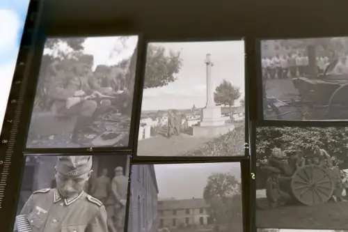 79 alte Negative eines Soldaten ,Westfeldzug, Frankreich, zerstörte Panzer, usw 