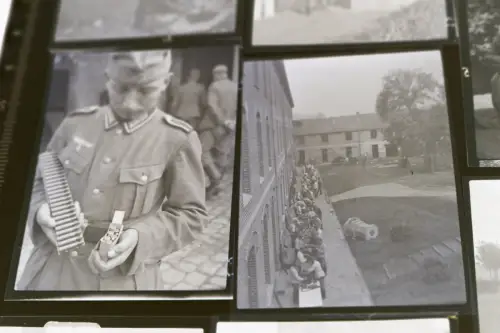 79 alte Negative eines Soldaten ,Westfeldzug, Frankreich, zerstörte Panzer, usw 