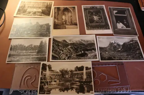 neun alte Karten - vers Ansichten - 30-40er Jahre ?