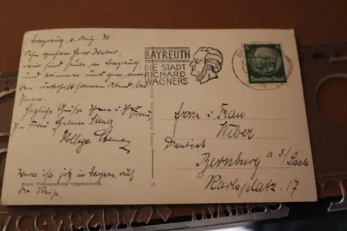 tolle alte Karte - Bayreuth  Inneres des Festspielhauses - 1938