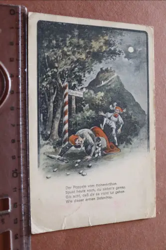 alte Künstlerkarte - der Poppele von Hohenkrähen 1900-1910 ???