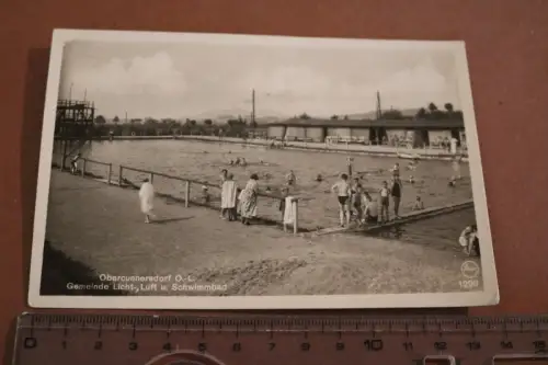 tolle alte Karte  Obercunnersdorf  Gemeinde Schwimmbad - 30-50er Jahre ?