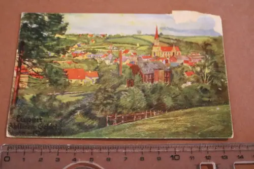 tolle alte Karte  Eupen Abstimmungsgebiet defekt