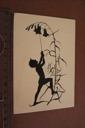 tolle alte Karte Scherenschnittmotiv Glockläuten 1933