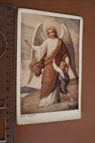 tolle alte Karte Engel mit Kind - pinx. Dragan