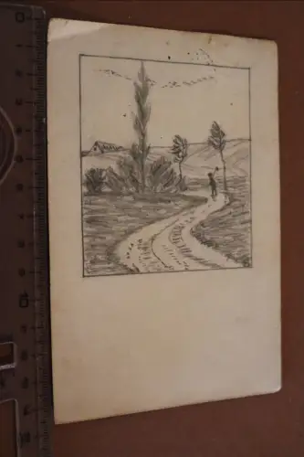 tolle alte Karte  Handzeichnung von A. Schweikert Mainz - 1910-30 ??