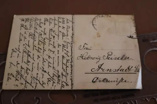 tolle alte Karte  Handzeichnung von A. Schweikert Mainz - 1910-30 ??