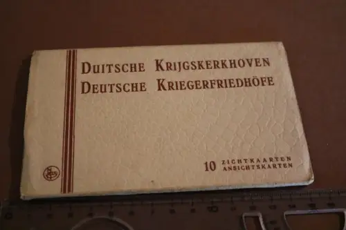 alte Karten-Serie - Deutsche Kriegerfriedhöfe WK I Belgien - 30-40er Jahre 