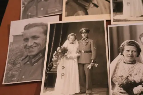 neun tolle alte Fotos eines Soldaten oder Brüder ?  Portraits , Hochzeit München