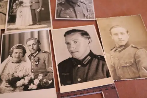 neun tolle alte Fotos eines Soldaten oder Brüder ?  Portraits , Hochzeit München